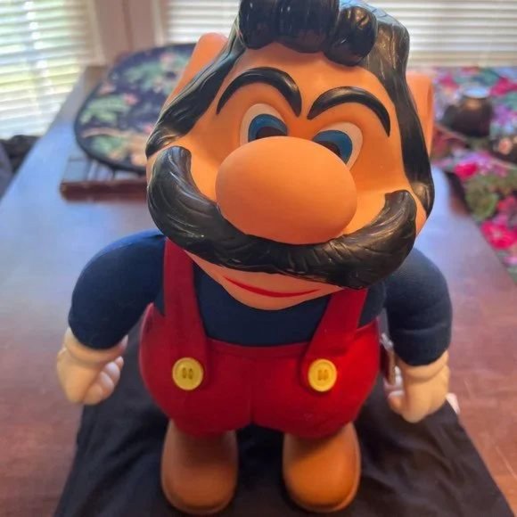 SuPeR MARIO BroS 🍄Mario NINTENDO 🎮1989 12" Plush -Applause Plastic/Rubber Face - Picture 4 of 7